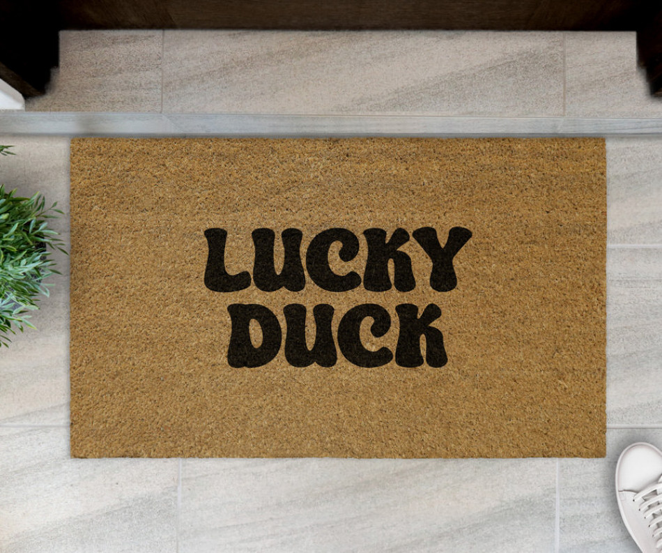 'Lucky Duck' Aussie Slang Doormat 75x45cm